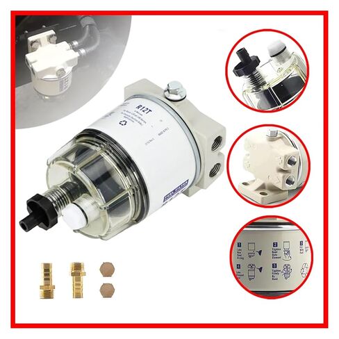 R12T فلتر فاصل الوقود / الماء المحرك 140R 120AT S3240 NPT ZG1 / 4-19 مجموعة كاملة من قطع غيار السيارات in Kuwait