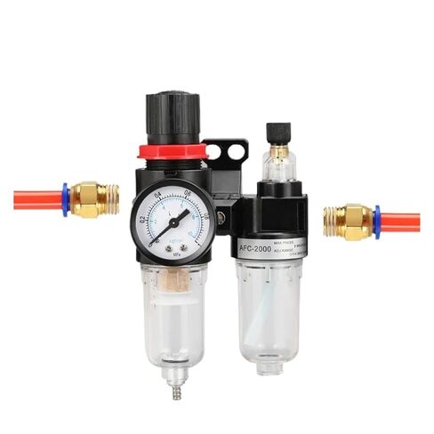 AFC2000 Pneumatic Air Compressor Filter Regulator Lubricant AFR2000 + AL2000 G1/4 Oil-Water Separator Decompression(with 10mm Fitting) in Saudi Arabia
