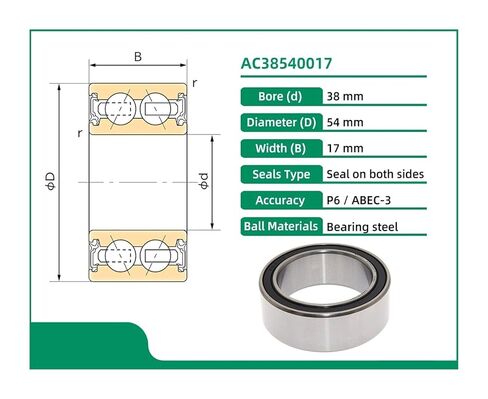1 قطعة AC38540017 38X54X17 38BD5417 ACB38X54X17 38BG05S2G-2DS ACB38540017 محامل تكييف in Saudi Arabia