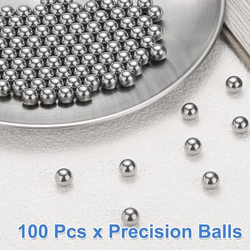uxcell 50Pcs Precision Balls 1/2" Diameter G200 Solid 304 Stainless Steel Bearing Balls for Ball Bearing, Machinery, Automotive, and DIY in Saudi Arabia