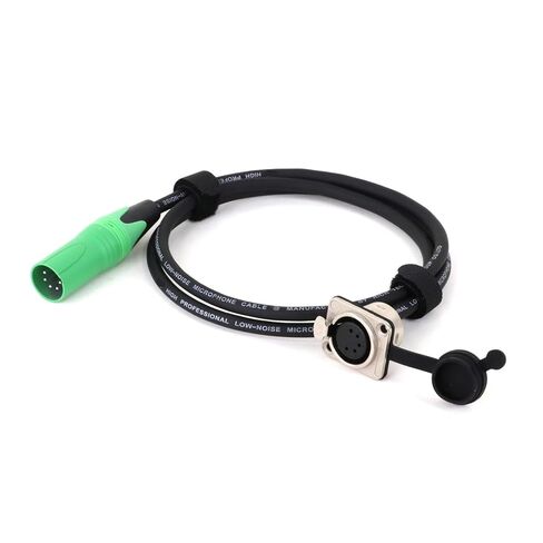 Compatible with D-Type 5Pin XLR Female Panel Mount to XLR Male Pass Through Cable, Colorful Audio Converter Cord for Microphone, DMX, Stage Lighting & Sound Equipment(Black,15m) in Saudi Arabia