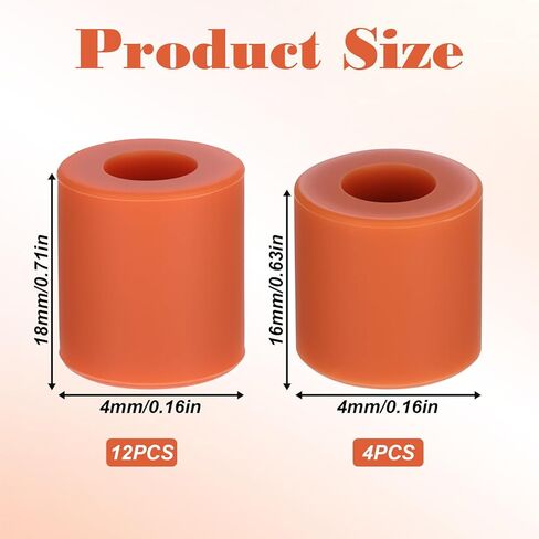 16 Pcs 3D Printer Heat Bed Leveling Parts, Heat-Resistant Silicone Buffer, Leveling Solid Bed Mount, Silicone Leveling-Column, 12Pcs 18mm+ 4Pcs 16mm Stable Hotbed Tool for 3D Printers in Saudi Arabia