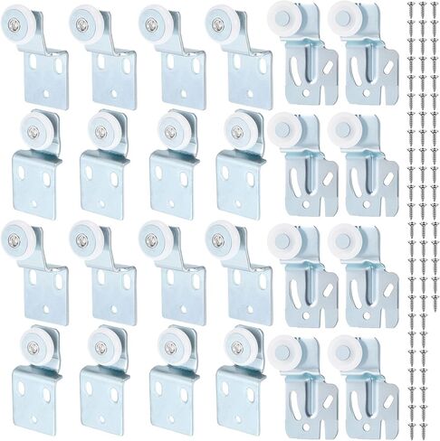 طقم بكرة باب خزانة منزلقة 12 قطعة من Blulu، استبدال بكرات باب خزانة الملابس للتجاوز العلوي المعلق، عجلة 3/4 بوصة مع إزاحة 1/2 بوصة و3/8 بوصة، عجلة 7/8 بوصة مع إزاحة 1/2 بوصة in Kuwait