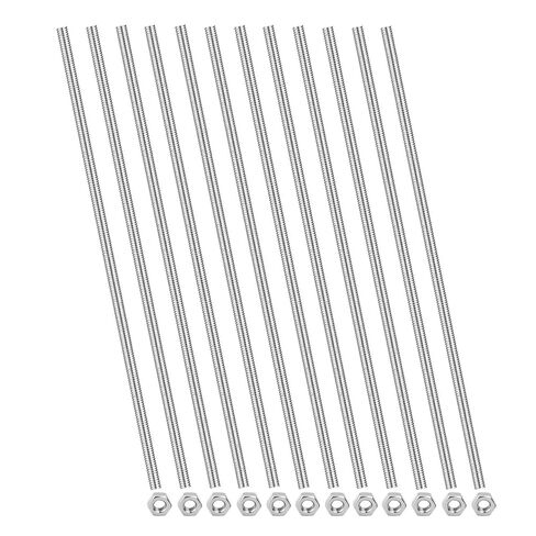 24 حزمة قضبان ملولبة بطول M3 × 250 مم مع صواميل سداسية، 12 قطعة M3 × 250 مم 304 من الفولاذ المقاوم للصدأ جميع القضبان الملولبة بالكامل (M3-0.5 درجة الخيط)، 12 قطعة صواميل سداسية للشماعات، ومسامير على شكل حرف U ومشابك. in Kuwait