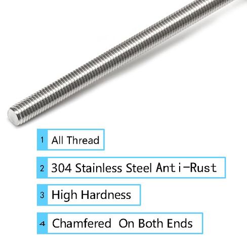 24 حزمة قضبان ملولبة بطول M3 × 250 مم مع صواميل سداسية، 12 قطعة M3 × 250 مم 304 من الفولاذ المقاوم للصدأ جميع القضبان الملولبة بالكامل (M3-0.5 درجة الخيط)، 12 قطعة صواميل سداسية للشماعات، ومسامير على شكل حرف U ومشابك. in Kuwait