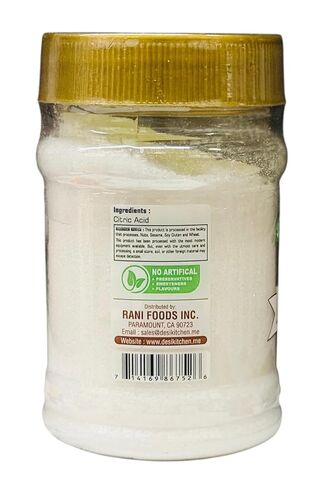 Desi Kitchen Citric Acid 5oz (141g) | Nimbu Ka Sat | 100% Pure & Natural | Premium Indian Food Grade Ingredient | Non-GMO | By Rani Foods in Saudi Arabia