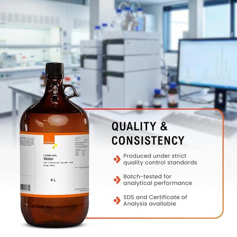 Water HPLC Grade 4X4 Liter (via Ground Shipping only) in Saudi Arabia