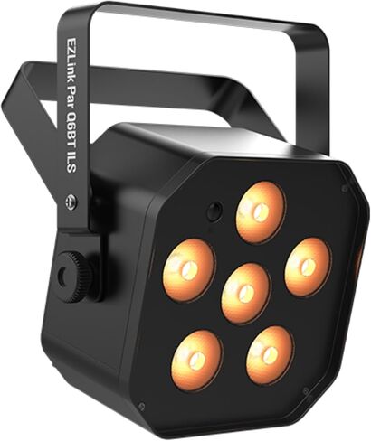 CHAUVET DJ – EZLink Par Q6BT ILS مصباح LED يعمل بالبطارية | مخرج RGBA رباعي الألوان مع مصابيح LED كهرمانية | التحكم بالبلوتوث من الأجهزة المحمولة | توافق ILS وD-Fi USB اللاسلكي DMX in Saudi Arabia