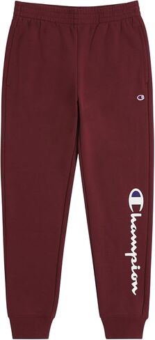 Champion Boys Sweatpant Heritage Collection Slim Fit Brushed Fleece Big and Little Boys Kids (Large, Black Script) in Saudi Arabia