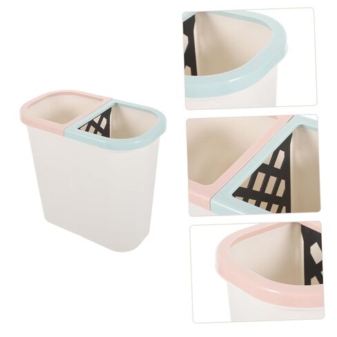 Veemoon Non-Slip Base Trash Can Double Compartment Garbage Bin for Home Office Use in Saudi Arabia