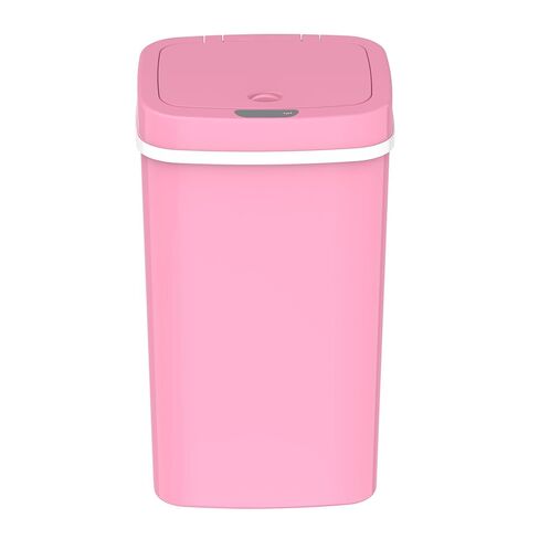 Smart Sensor Trash Can Odor Locking Infant Nappy Bin Touchless Motion Activated Lid Dual Seal Waste Container Baby Room Bathroom Bedroom Kitchen Use Battery Operated Diaper Disposal (Pink) in Saudi Arabia