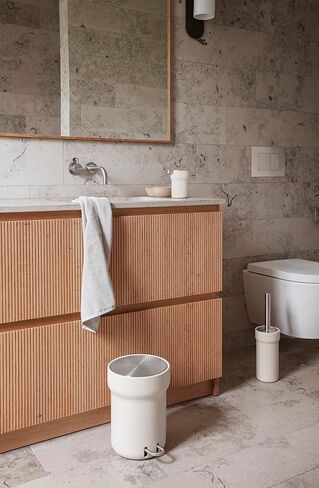 Eva Solo | Citadel Pedal Bin 5.0 L Sand| Stylish, Contemporary Design for a Coordinated Bathroom Look | Features Soft-Close Lid and Concealed Bin Liner | Sand in Kuwait