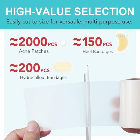 ضمادات غرواني مائي للعناية بالجروح، بكرة شريط غرواني مائي كبيرة جدًا بحجم 2 × 12 قدمًا، مع ذاتية اللصق، مقطوعة حسب الحجم، فائقة الامتصاص، مرنة ومقاومة للماء، مجموعة الإسعافات الأولية الأساسية in Kuwait