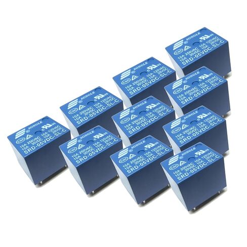 10PCS DC 5V Relay Kit - 10A High Current SRD-05VDC-SL-C 5 Pin SPST مرحلات الطاقة للتحكم عن بعد، والاتصالات، والدوائر التلقائية in Saudi Arabia
