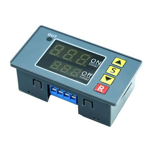 DC 12V 24V AC 110 220V Digital Time Delay Relay Module Cycle Delay Timer Red Blue Dual LED Display Timing Relay Switch for Car(DC 24V) in Saudi Arabia