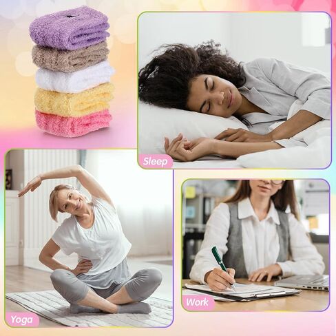 10 أزواج من الجوارب النسائية الغامضة الناعمة السميكة والمنفوشة المريحة، جوارب نوم لطيفة للشتاء الدافئ من القطيفة للنساء in Saudi Arabia