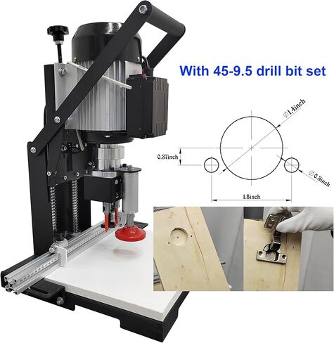 TECHTONGDA آلة الحفر المفصلي الكهربائية المفصلي الحفر الممل النجارة المحمولة الناخس عمق الحفر باليد 0-40 مم 45-9.5 مع مفتاح الاتصال in Kuwait