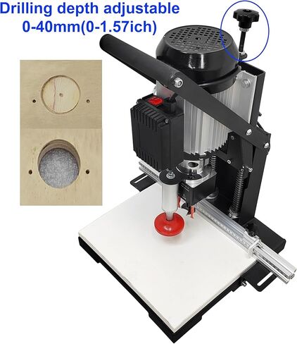 TECHTONGDA آلة الحفر المفصلي الكهربائية المفصلي الحفر الممل النجارة المحمولة الناخس عمق الحفر باليد 0-40 مم 45-9.5 مع مفتاح الاتصال in Kuwait