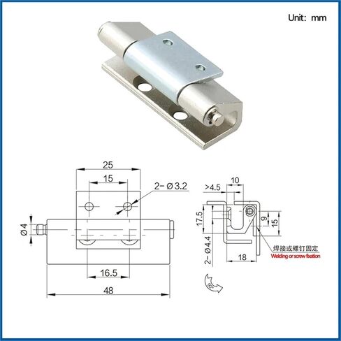 Heavy Duty Cast Zinc Alloy Concealed Hinges 1Pcs in Saudi Arabia