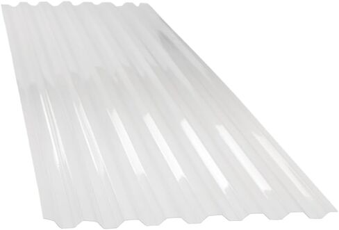 20-Pack Clear Polycarbonate Roofing Panels 72" L x 21" W, Corrugated Curved Roof Sheets for Patio, Greenhouse, Carport & Under-Deck Cover, Rainproof, High Light Transmission in Saudi Arabia