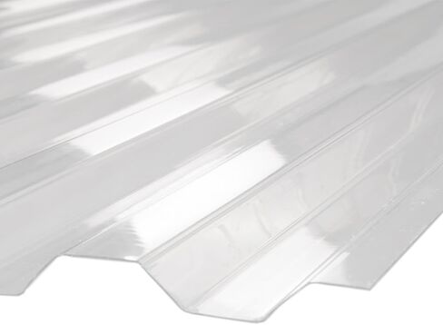 20-Pack Clear Polycarbonate Roofing Panels 72" L x 21" W, Corrugated Curved Roof Sheets for Patio, Greenhouse, Carport & Under-Deck Cover, Rainproof, High Light Transmission in Saudi Arabia