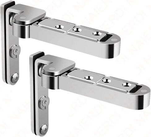 3D Door Adjustable Swivel Zinc Alloy Hidden Hinge 2Pcs(Silver) in Saudi Arabia