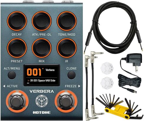 Hotone Verbera NC-200 Convolution Reverb Effects دواسة معالج ثنائي المحرك ستيريو مع 120 IRs، MIDI، USB، Synth، حلقة FX للاستوديو أو المسرح مع حزمة Tonebird in Saudi Arabia