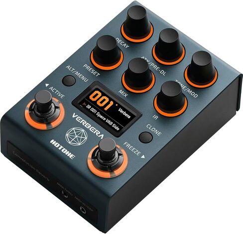 Hotone Verbera NC-200 Convolution Reverb Effects دواسة معالج ثنائي المحرك ستيريو مع 120 IRs، MIDI، USB، Synth، حلقة FX للاستوديو أو المسرح مع حزمة Tonebird in Saudi Arabia