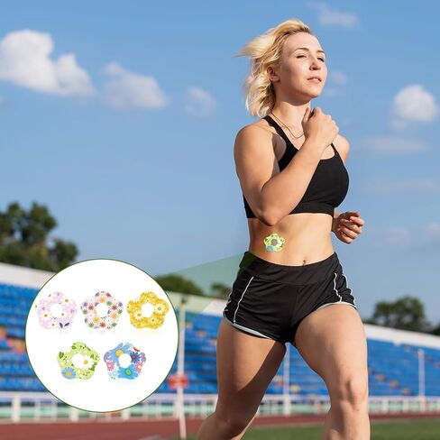 25 قطعة من الرقع اللاصقة المقاومة للماء لجهاز Dexcom G7، تصميم زهور الأقحوان المسامي يغطي مستشعر Dexcom ملصقات شريط الزهور مع فتحات لملحقات G7 (5 أنماط) in Saudi Arabia