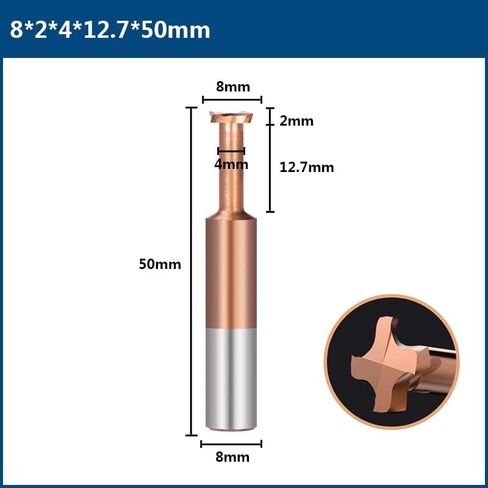 1pcs Professional High-Speed Steel Cutter T Slot End Mill 4 Flute TiCN Coated Carbide for Wood Metalworking Tool in Kuwait
