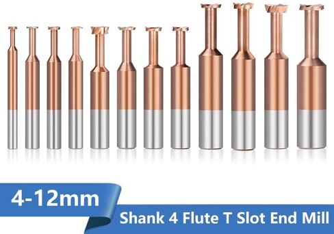 1pcs Professional High-Speed Steel Cutter T Slot End Mill 4 Flute TiCN Coated Carbide for Wood Metalworking Tool in Kuwait
