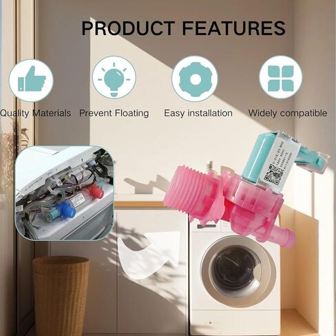 W11316255 غسالة الملابس مجموعة صمام الملف اللولبي لمدخل المياه المتوافقة مع Whirlpool Maytag Amana، غسالة صمام المياه استبدال الأجزاء W11036928 AP6835736 33490439 PS12711563 4922254 in Kuwait