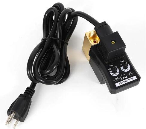 AC110V الإلكترونية توقيت 2 طريقة L على شكل هيكل سبليت نوع السيارات استنزاف صمام تجهيزات الأنابيب والمرافق IP65 مع 3pin الولايات المتحدة التوصيل ، 2614 in Kuwait