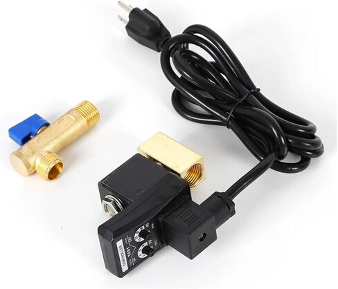 AC110V الإلكترونية توقيت 2 طريقة L على شكل هيكل سبليت نوع السيارات استنزاف صمام تجهيزات الأنابيب والمرافق IP65 مع 3pin الولايات المتحدة التوصيل ، 2614 in Kuwait
