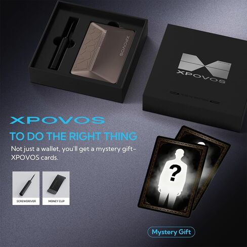 Metal Wallet for Men - Slim Mens Wallet with Money Clip Slide to Pop-up Minimalistic RFID Wallet Credit Card Holder for Men with Gift Box in Saudi Arabia