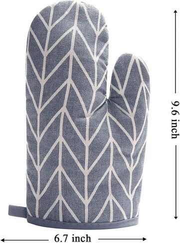 WinChange Oven Mitts and Potholders BBQ Gloves-Oven Mitts and Pot Holders Sets with Recycled Cotton Infill Silicone Non-Slip Cooking Gloves for Cooking Baking Grilling (4-Piece Set,Grey) in Saudi Arabia