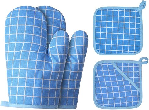 WinChange Oven Mitts and Potholders BBQ Gloves-Oven Mitts and Pot Holders Sets with Recycled Cotton Infill Silicone Non-Slip Cooking Gloves for Cooking Baking Grilling (4-Piece Set,Grey) in Saudi Arabia