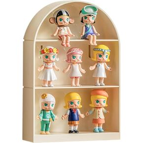Display Case for Figures Wall-Mounted or Desktop Display Box Stand, 3 Layer Collectibles Plastic Organizer for Funko POP, Doll Storage Box for Lego Collectibles Pop Mart Mini Figure Toy