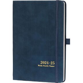 2024-2025 Planner - 2024-2025 Weekly & Monthly Planner, JUL 2024 - JUN 2025, 5.7" x 8.4", Academic Planner 2024-2025 with Pen Holder, Back Pocket, Elastic Closure, Hardcover with Soft Feeling - Blue
