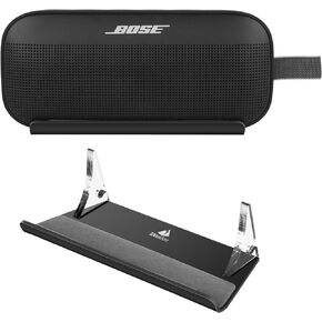 TXEsign Desktop Holder for Bose SoundLink Flex Bluetooth Speaker, Table Base Stand Display Stand Acrylic Speaker Stand Mount with Cable Management Groove