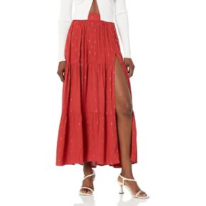 Angie Women's Maxi Skirt with Lurex Threads and Side Slit