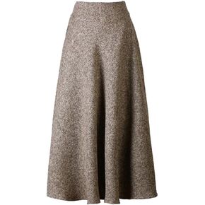 Choies Women's High Waist A-line Flared Long Skirt Winter Fall Midi Skirt