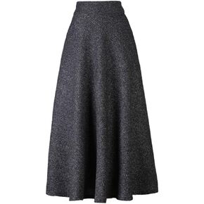 Choies Women's High Waist A-line Flared Long Skirt Winter Fall Midi Skirt
