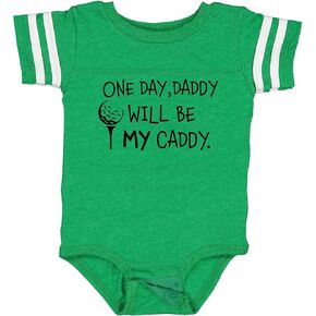 inktastic 1 Day, Daddy Will Be My Caddy- Kids Golfing Baby Bodysuit