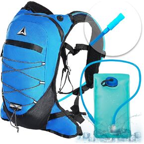 Cango Hydration Backpack with 2L Water Bladder, High Flow Bite Valve, Lightweight Cycling Backpack, Insulated Hydration Running/Hiking Backpack with Storage
