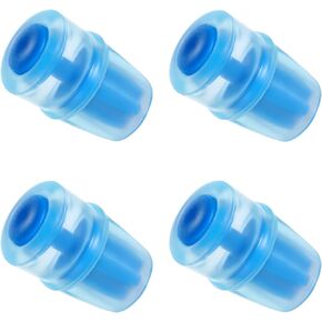 4pcs Bite Hydration Pack Bite Valve Replacement, Silicone BPA Free Bite Valve Sheath Safe Nozzle Mouthpiece Replacement Compatible with Osprey (Blue)