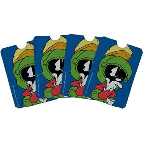 GRAPHICS & MORE Looney Tunes Marvin The Martian Credit Card RFID Blocker Holder Protector Wallet Purse Sleeves Set of 4