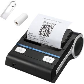 80mm Bluetooth Portable Thermal Receipt Printer,only Compatible with Android/Windows, Can't Support iOS/ipad/MAC,3 inch Ticket Wireless Android Bill Invoice Printer for Small Business