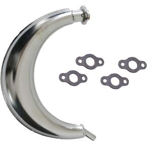 40mm Half Moon Silencer Muffler Exhaust For 49cc 60cc 66cc 80cc 2-Stroke Engine Motor Motorized Bicycle Bike in Kuwait