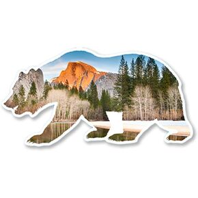 IT'S A SKIN California Bear Half Dome Yosemite | Vinyl Sticker Decal for Laptop Tumbler Car Notebook Window or Wall | Funny Novelty Decal